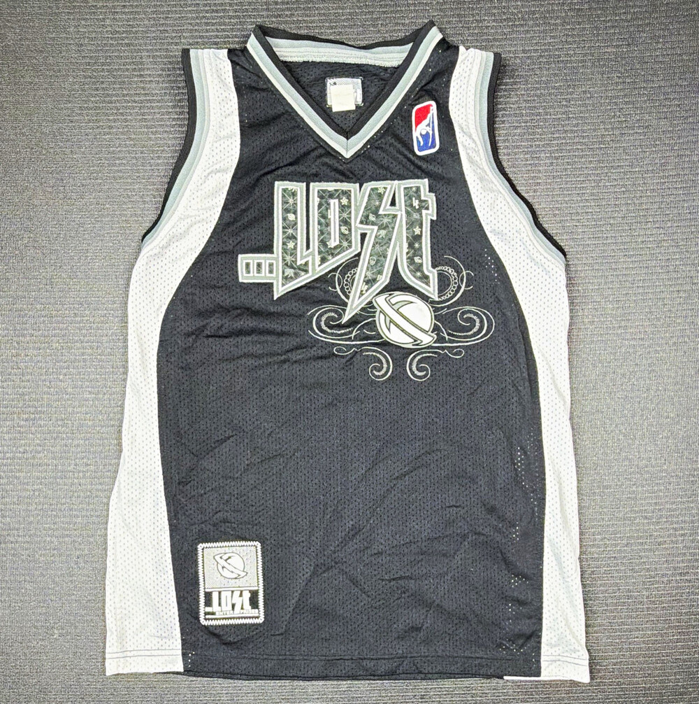 Vintage Y2K Lost Enterprises Basketball Jersey Gray White Skate Surf Streetwear
